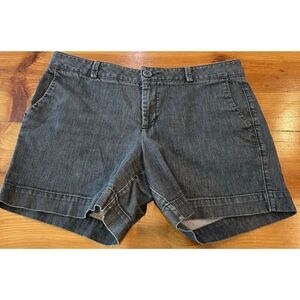 Vintage 90s Dockers Womens Size 4 Blue Jean Shorts High Waist Denim Short 36 in